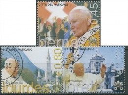 Vatikan 2005 Die Weltreisen Von Papst Johannes Paul II. 1530/32 Gestempelt - Usati