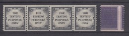 Roulettes **, Bande Horizontal De 4 Vignettes Grises + Vignette Violette Sur Rose Piquage Décalé, Michel = ?? € (X09044) - Proofs, Essays & Specimens