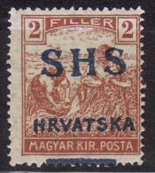 Yugoslavia 1918. Croatia-SHS-ERROR, SHIFTED OVPT, MNH(**) - Nuovi