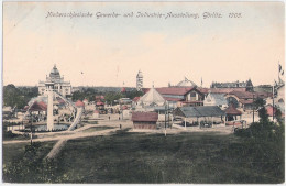 GÖRLITZ Schlesien Ausstellung 1905 Gesamt Ansicht Color 21.8.1905 Gelaufen - Goerlitz