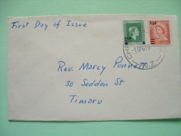 New Zealand 1961 FDC Cover To Timaru - Queen Elizabeth II Overprinted And Official (Scott O107 = 1.75 $) - Briefe U. Dokumente