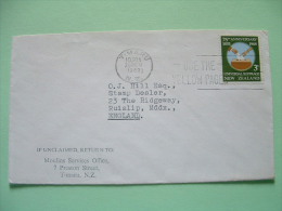 New Zealand 1969 Cover To England - Universal Suffrage - Voting Democracy - Phone Guide Slogan - Briefe U. Dokumente