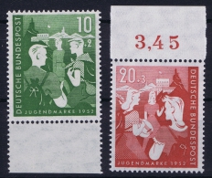 Bund 1952 Mi Nr 153 - 154 MNH/** Postfrisch - Neufs