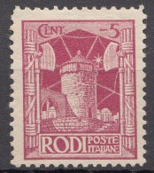 Italy Colonies Aegean Islands Egeo Rhodes (Rodi) 1929 Sassone#4 Mi#17 Perf. 11, Mint Hinged - Ägäis