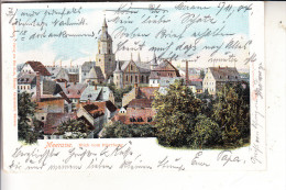 0-9612 MEERANE, Blick V. Pfarrberg, 1904, Rücks. Papiermangel - Meerane