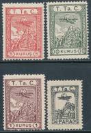 TURKEY 1931-2 POSTAL TAX STAMPS AIR MAIL SC RAC 24-27 F-VF MNH SCARCE AS SUCH - Unused Stamps