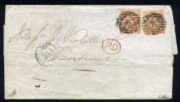 Lettre De Londres Pour Bordeaux 1866 - Storia Postale