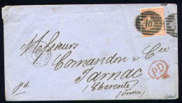 Lettre De Londres Pour Jarnac 1865 - Cartas & Documentos