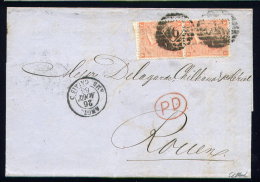 Lettre De Londres Pour Rouen 1866 - Cartas & Documentos