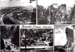 Bastei - S/w Mehrbildkarte 3 - Bastei (sächs. Schweiz)