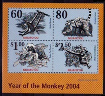 (011) Niuafo'ou  New Year Monkey Sheet / Bf / Bloc Singes / Affen / Animals / Tiere  ** / Mnh  Michel BL 38 - Tonga (1970-...)