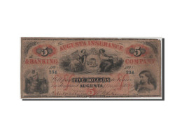 Billet, États-Unis, 5 Dollars, 1860, TB - Georgia