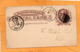 United States 1886 Card Mailed - ...-1900