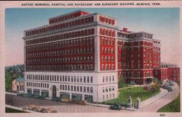 POSTCARD BAPTIST MEMORIAL HOSPITAL AND PHYSICIANS AND SURGEONS BUILDING, MENPHIS - Memphis