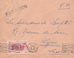 AOF Yvert  39 Sur Lettre Avion FM Flamme DAKAR PRINCIPAL Sénégal  26/2/1951 - Cartas & Documentos