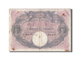 Billet, France, 50 Francs, 50 F 1889-1927 ''Bleu Et Rose'', 1922, 1922-06-01 - 50 F 1889-1927 ''Bleu Et Rose''