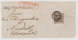 Baden 1851-08-20 Freiburg Briefteil Mit Mi#1 EF Nach Neustadt - Covers & Documents