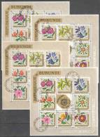 Burundi COB BL17 4x Flowers Used - Gebraucht