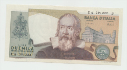 Italy 2000 Lire 1973 AXF+ CRISP Banknote Galileo Pick 103a  103 A - 2000 Liras