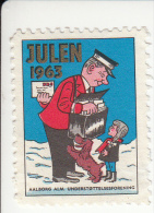 Denemarken Kerstvignet Cat AFA Julemaerker Aalborg Alm. Underst. Jaar 1963 - Local Post Stamps