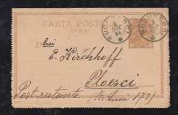 Rumänien Romania 1893 Stationery Letter Card BUCAREST To POLESCI - Briefe U. Dokumente