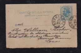 Rumänien Romania 1898 Stationery Letter Card Local Use - Briefe U. Dokumente