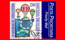 VATICANO - Usato - 1999 - 50º Anniversario Del Consiglio D'Europa - 1200 L. • Mongolfiere, Lente E Cartina Dell'Europa - Used Stamps