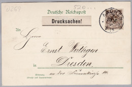 DR 1898-12-20 AACHEN Werbe-Drucksache Mit 3Pf Perfin "LEOL" Leo Lammertz Näh Mas - Autres & Non Classés