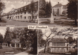 AK Bad Brambach - Sanatorium, Vogtland-Haus, Radiumquelle, Festhalle - Mehrbildkarte (17302) - Bad Brambach