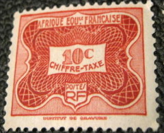 French Equitorial Africa 1947 Numeral 10c - Mint - Neufs