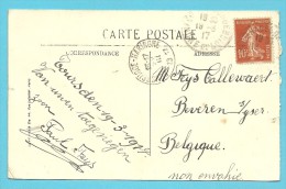 Kaart (Amboise)  Met Als Aankomst Stempel ROUSBRUGGE-HARINGHE Op 22/3/1915 - Zona Non Occupata