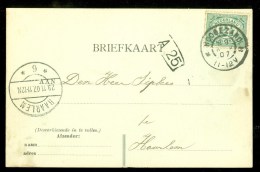 HANDGESCHREVEN BRIEFKAART Uit 1907 NVPH 55 Van HOOGEZAND Naar HAARLEM (9833j) - Lettres & Documents