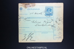 Osterreich Post-Begleitadresse 1907 Mit Nachgebuhr, Train Cancel Wien To Leobersdorf - Sonstige & Ohne Zuordnung