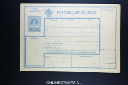Osterreich Post-Begleitadresse Not Used - Sonstige & Ohne Zuordnung