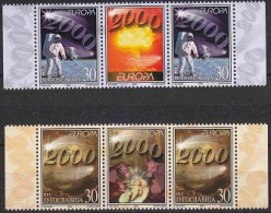 Europa Cept 2000 Yugoslavia Strip 2x2v+label ** Mnh (23503) - 2000