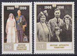 British Antarctic Territory 1990 Queen Mother´s Birthday 2v ** Mnh (23517A) - Unused Stamps