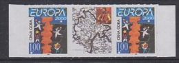 Europa Cept 2000 Montenegro/Serbia Normal Stamp Booklet Strip 2v+label  ** Mnh (23522) PRIVATE ISSUE - 2000