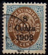 ANTILLES DANOISES - 8 C. Sur 10 C. De 1902 - Denmark (West Indies)