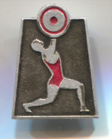 WEIGHTLIFTING - RUSSIA / SOVIET UNION, Vintage Pin  Badge - Weightlifting