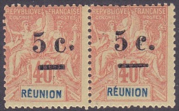 Réunion N°  52 ** Type Groupe En Paire (variété) - Ungebraucht