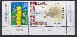 Europa Cept 2000 Monaco 2v (sheet Number + Printing Date) ** Mnh (23556B) - 2000