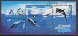 AAT 1995 Whales & Dolphins M/s Overprinted "Singapore" ** Mnh (23591A) - Ungebraucht