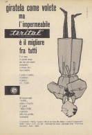 # TERITAL TESSUTO PER IMPERMEABILI 1950s Advert Pubblicità Publicitè Reklame Impermeables Raincoats Tissue Fabric - Accessoires