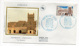 1983--enveloppe 1er Jour-FDC"Soie"--UNESCO--Mauritanie-CHINGUETTI "La Mosquée"--cachet  PARIS--75 - 1980-1989