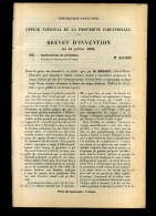 - DISPOSITIF CINEMATOGRAPHIQUE POUR DONNER DES IMAGES FONDANTES . BREVET D´INVENTION DE 1902 . - Projecteurs