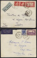 ALGERIE - ALGER / 1939 - 2 LETTRES PAR AVION POUR TOULON (ref 6972) - Lettres & Documents