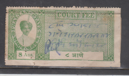 PHALTAN STATE  8A  Court Fee Type 3 K&M # 34 # 85400  India  Inde  Indien Revenue Fiscaux - Altri & Non Classificati