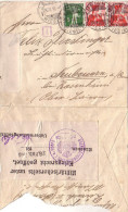 SUISSE - ENVELOPPE DE SUISSE - VERSO ETIQUETTE "MILITARISCHERSEITS UNTER KRIEGRECHT GEOFFNET" LE 26-11-1916. - Dokumente