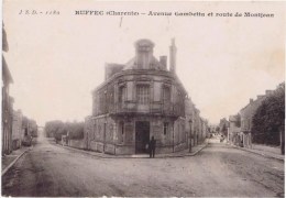 Cpa RUFFEC Avenue Gambetta Et Route De Montjean - Ruffec