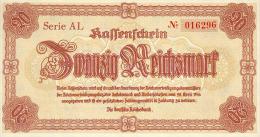 Deutschland, Germany - 1 X 20 Reichsmark, Ro. 186 , ( Serie AL ) 1945 ! - 20 Reichsmark